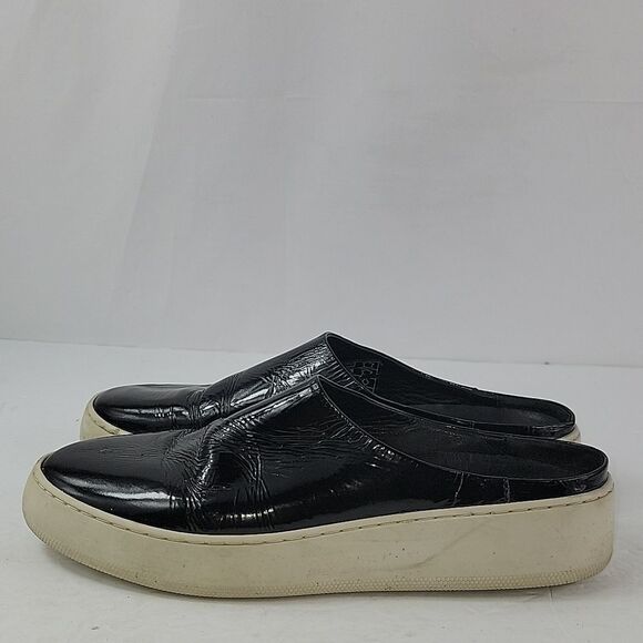 Free People Whynwood Black Patent Leather Slip On Women's Mule - Picture 6 of 14